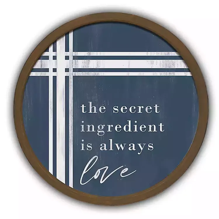 Kirklands Home Secret Ingredient Love Round Framed Plaque Brown Online