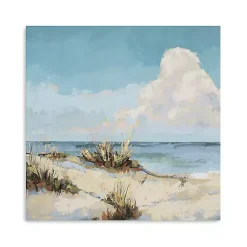 Kirklands Home Secret Sands Shoreline Canvas Art Print Blue Hot