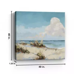 Kirklands Home Secret Sands Shoreline Canvas Art Print Blue Hot