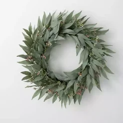 Wreaths>Kirklands Home Seeded Blade Eucalyptus Wreath, 25 in. Green