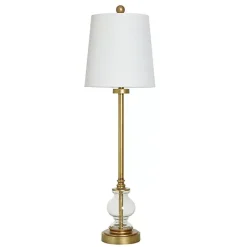 Kirklands Home Seeded Glass & Metal Buffet Lamp Gold Sale