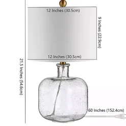 Kirklands Home Seeded Glass Armena Table Lamp White Sale