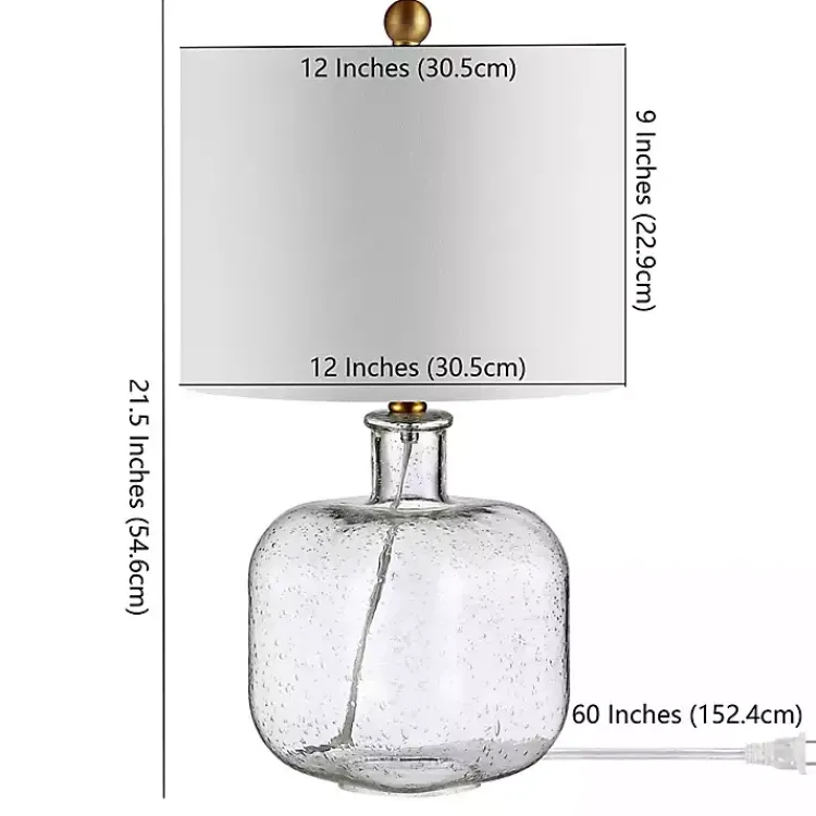 Kirklands Home Seeded Glass Armena Table Lamp White Sale