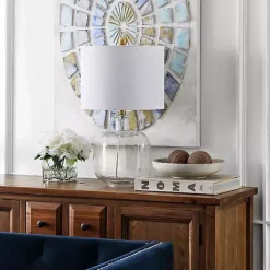 Kirklands Home Seeded Glass Armena Table Lamp White Sale