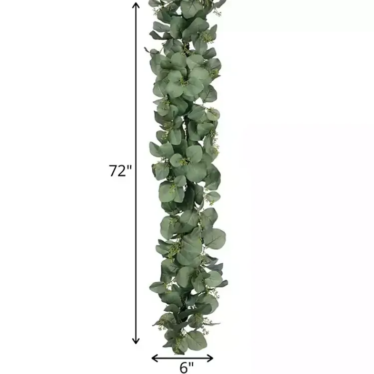 Arrangements & Greenery>Kirklands Home Seeded Silver Dollar Eucalyptus Garland Green