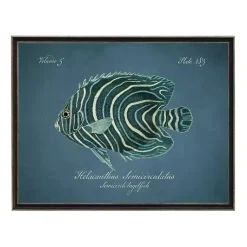 Kirklands Home Semicircle Angelfish Framed Wall Art Blue Hot