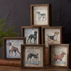 Kirklands Home Sentimental Dogs Framed Art Prints, Set of 6 Multi Sale