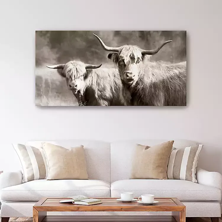 Kirklands Home Sepia Hairy Highland Canvas Art Print Discount