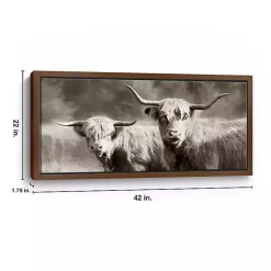 Kirklands Home Sepia Hairy Highland Framed Canvas Art Print Hot