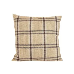 Pillows>Kirklands Home Sepia Woven Plaid Throw Pillow Brown