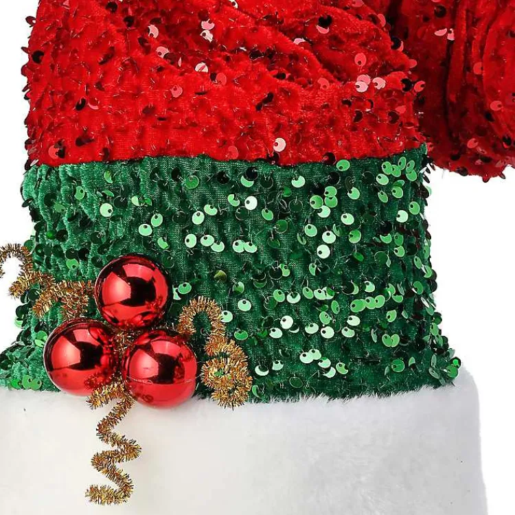 Christmas Ornaments>Kirklands Home Sequin Santa Hat Tree Topper