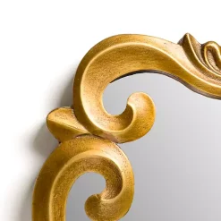 Kirklands Home Serena Antique Gold Carved Scroll Wall Mirror Clearance