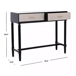 Kirklands Home Serena 2-Drawer Console Table Black Hot
