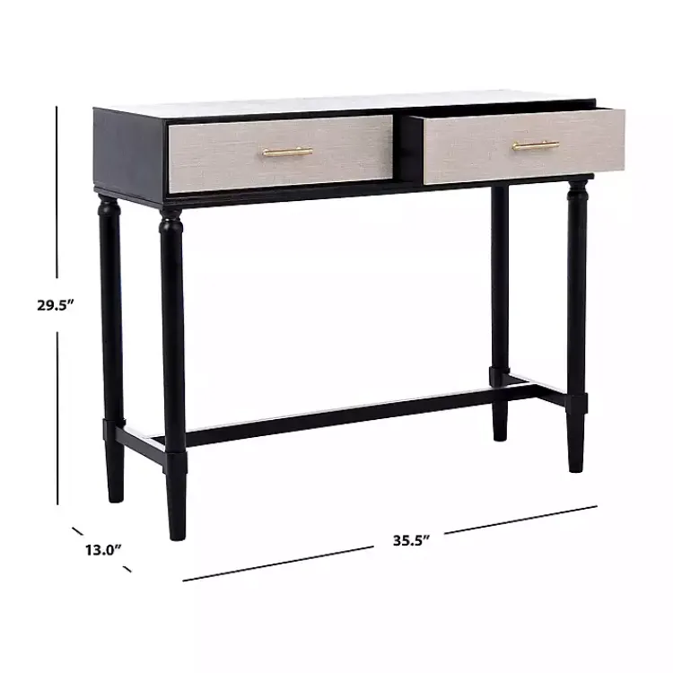 Kirklands Home Serena 2-Drawer Console Table Black Hot