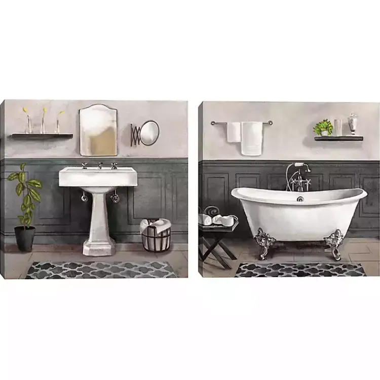 Kirklands Home Serene Bath 2-pc. Canvas Art Print Set Hot