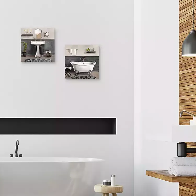 Kirklands Home Serene Bath 2-pc. Canvas Art Print Set Hot