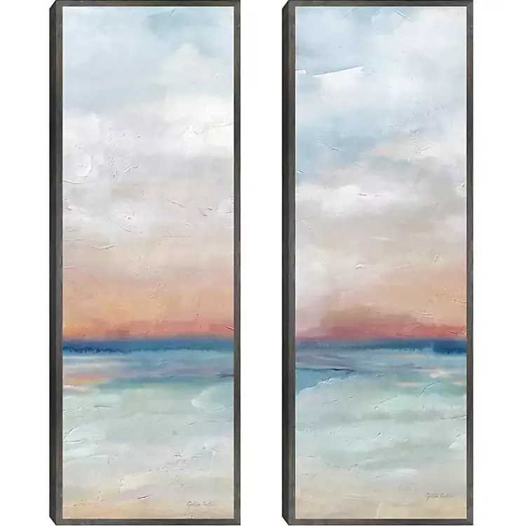 Kirklands Home Serene Scene Framed Canvas Art Prints, Set of 2 Blue Discount