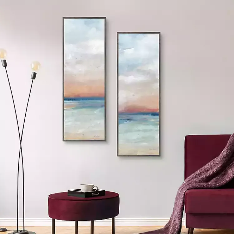 Kirklands Home Serene Scene Framed Canvas Art Prints, Set of 2 Blue Discount
