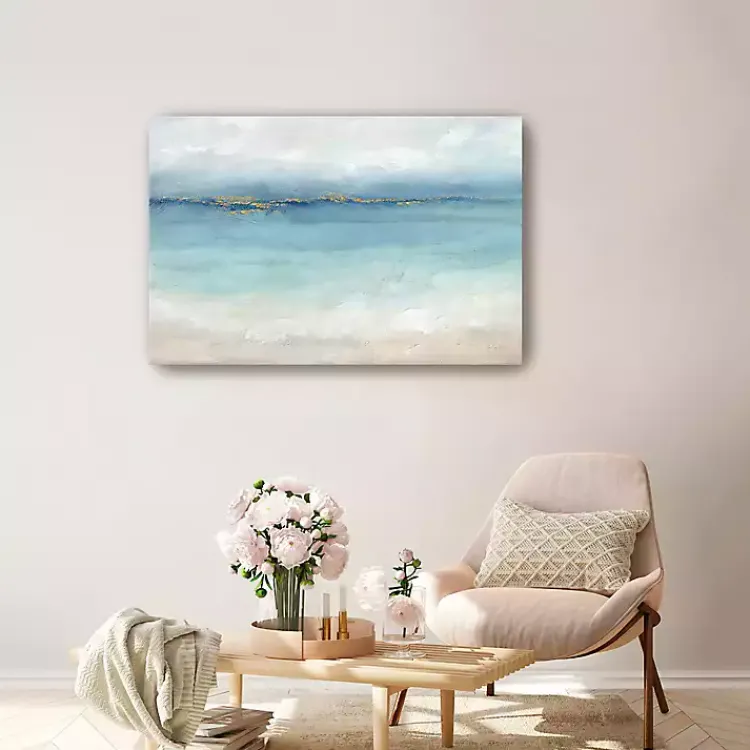 Kirklands Home Serene Sea Abstract Canvas Wall Art Discount