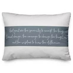 Pillows>Kirklands Home Serenity Prayer Striped Pillow