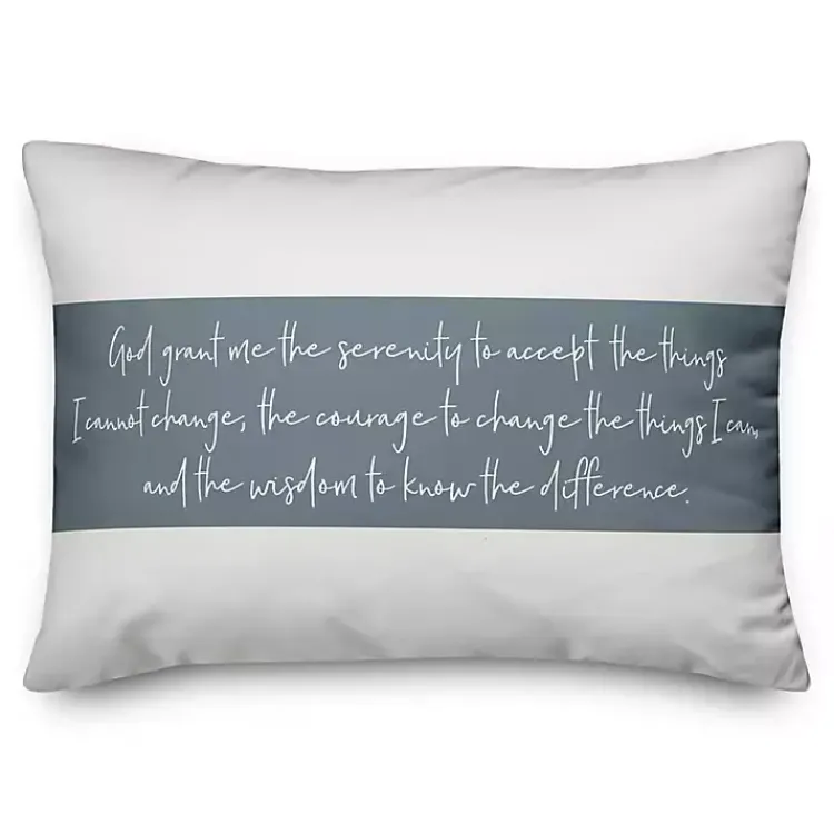 Pillows>Kirklands Home Serenity Prayer Striped Pillow
