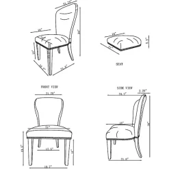Kirklands Home Sevana Faux Leather Dining Chairs, Set of 2 Brown Outlet