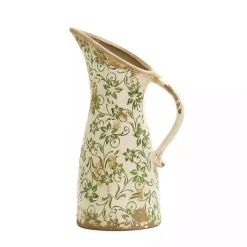 Vases>Kirklands Home Shabby Chic Floral Scroll Pitcher Vase