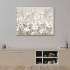 Kirklands Home Shades of White Summer Framed Canvas Art Print Clearance