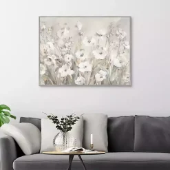 Kirklands Home Shades of White Summer Framed Canvas Art Print Clearance