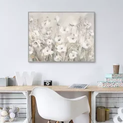 Kirklands Home Shades of White Summer Framed Canvas Art Print Clearance