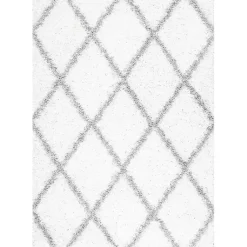 Kirklands Home Shanna Diamond Area Rug, 5x7 White Hot