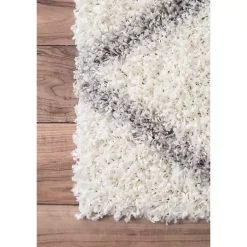 Kirklands Home Shanna Diamond Area Rug, 5x7 White Hot