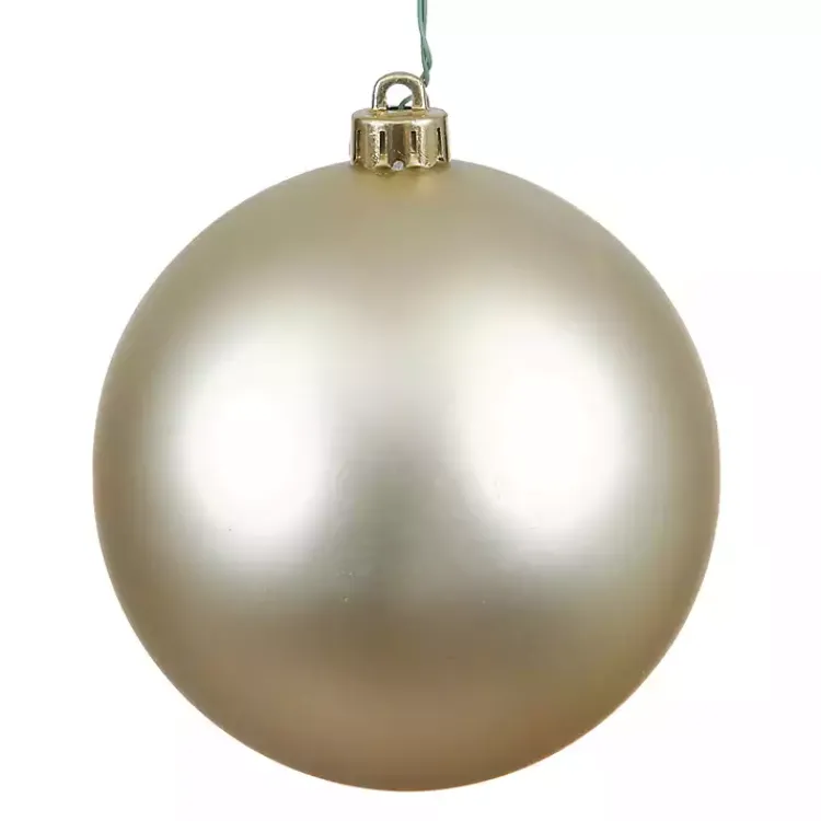 Christmas Ornaments>Kirklands Home Shatterproof Champagne Ball Ornaments, Set of 6 Gold