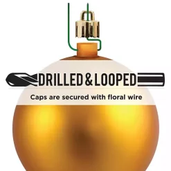 Christmas Ornaments>Kirklands Home Shatterproof Champagne Ball Ornaments, Set of 6 Gold