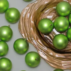 Christmas Ornaments>Kirklands Home Shatterproof Matte Kiwi 32-pc. Ornaments Green