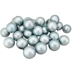 Christmas Ornaments>Kirklands Home Shatterproof Matte Powder 32-pc. Ornaments Blue