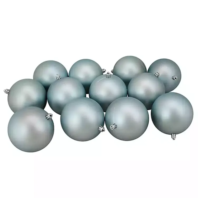 Christmas Ornaments>Kirklands Home Shatterproof Matte Powder 12-pc. Ornaments Blue
