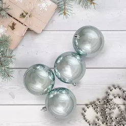 Christmas Ornaments>Kirklands Home Shatterproof Shiny Powder 32-pc. Ornaments Blue
