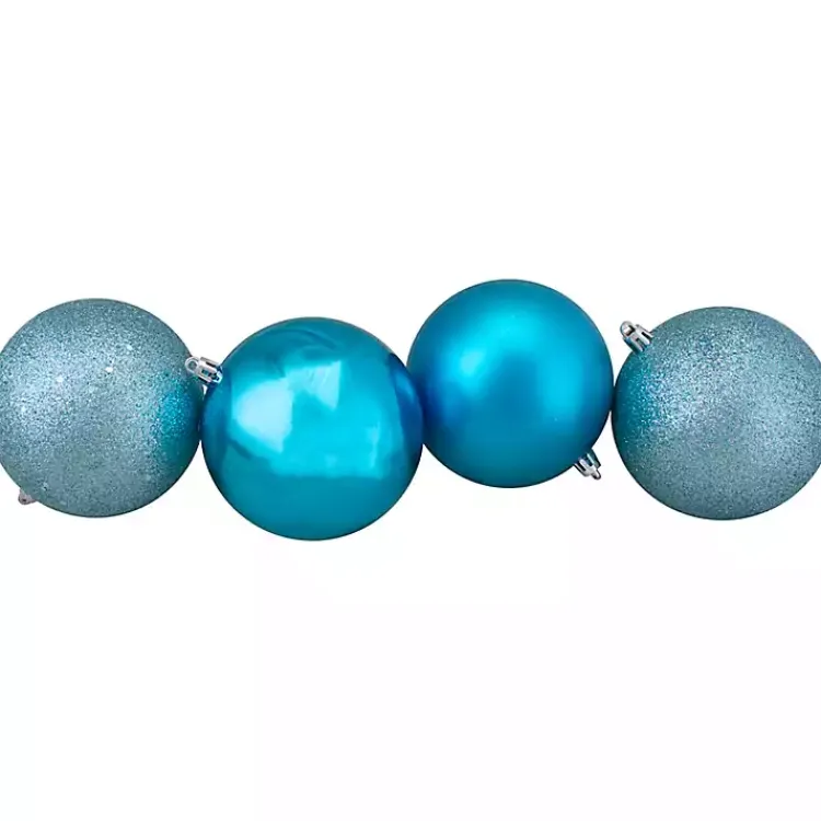 Christmas Ornaments>Kirklands Home Shatterproof Turquoise Multi 12-pc. Ornaments Blue