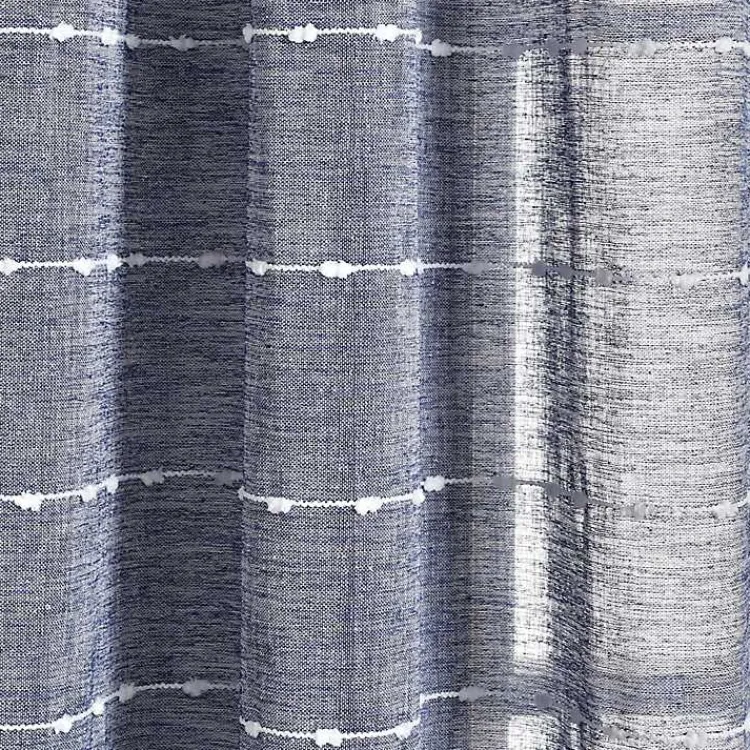 Kirklands Home Sheer Navy Striped Curtain Panel Set, 95 in. Blue Best