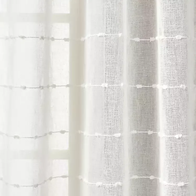 Kirklands Home Sheer Textured Curtain Panel Set, 84 in White Sale