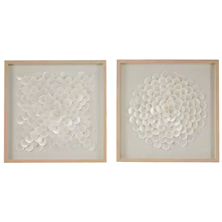 Kirklands Home Shell Design Shadow Box 2-pc. Wall Art New