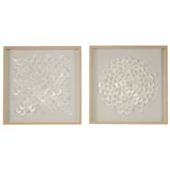 Kirklands Home Shell Design Shadow Box 2-pc. Wall Art New