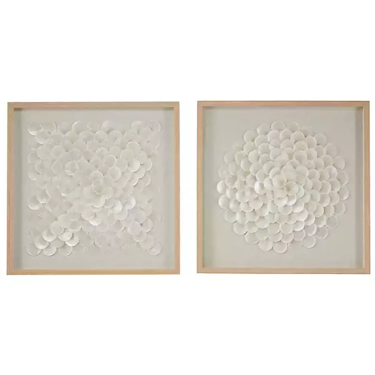 Kirklands Home Shell Design Shadow Box 2-pc. Wall Art New