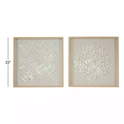 Kirklands Home Shell Design Shadow Box 2-pc. Wall Art New