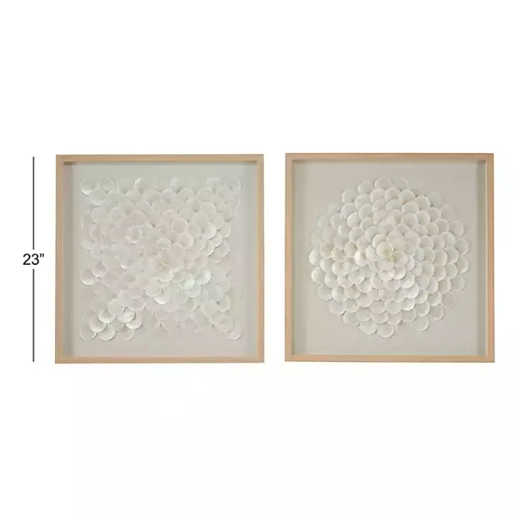 Kirklands Home Shell Design Shadow Box 2-pc. Wall Art New