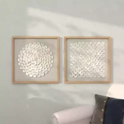 Kirklands Home Shell Design Shadow Box 2-pc. Wall Art New