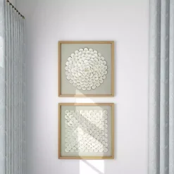 Kirklands Home Shell Design Shadow Box 2-pc. Wall Art New