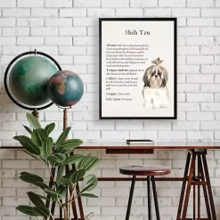 Kirklands Home Shih Tzu Facts Framed Wall Plaque White Online