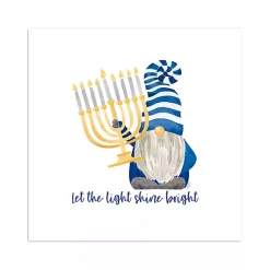 Hanukkah Decorations>Kirklands Home Shine Bright Menorah Gnome Canvas Art Print